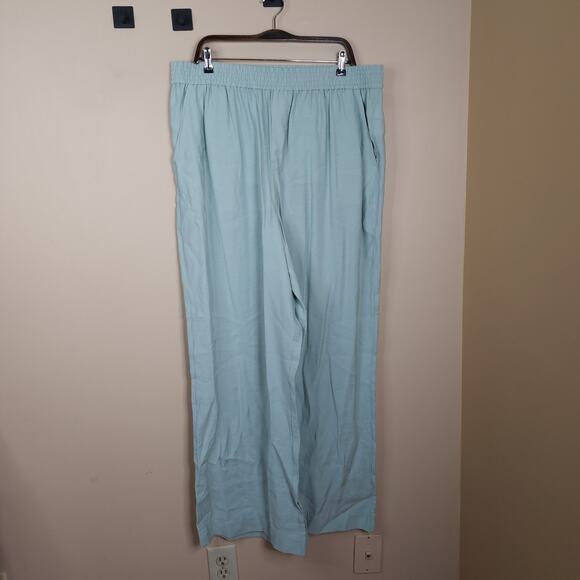 Madewell The Tall Carley Wide-Leg Pant in Softdrape in Sage Mist Size XXL Tall - Picture 1 of 10